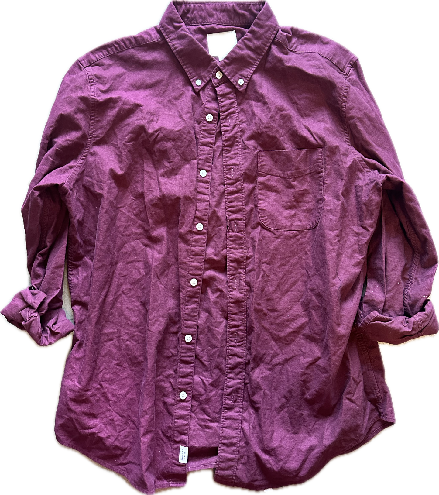HOUSE: Dr Gregory House American Rag Maroon Button Shirt (L)