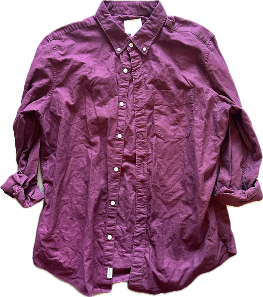 HOUSE: Dr Gregory House American Rag Maroon Button Shirt (L)