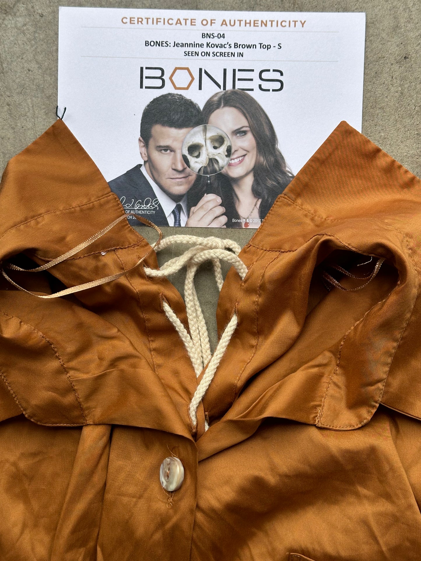BONES: Jeanine Kovac's Brown ZARA Shirt (S)