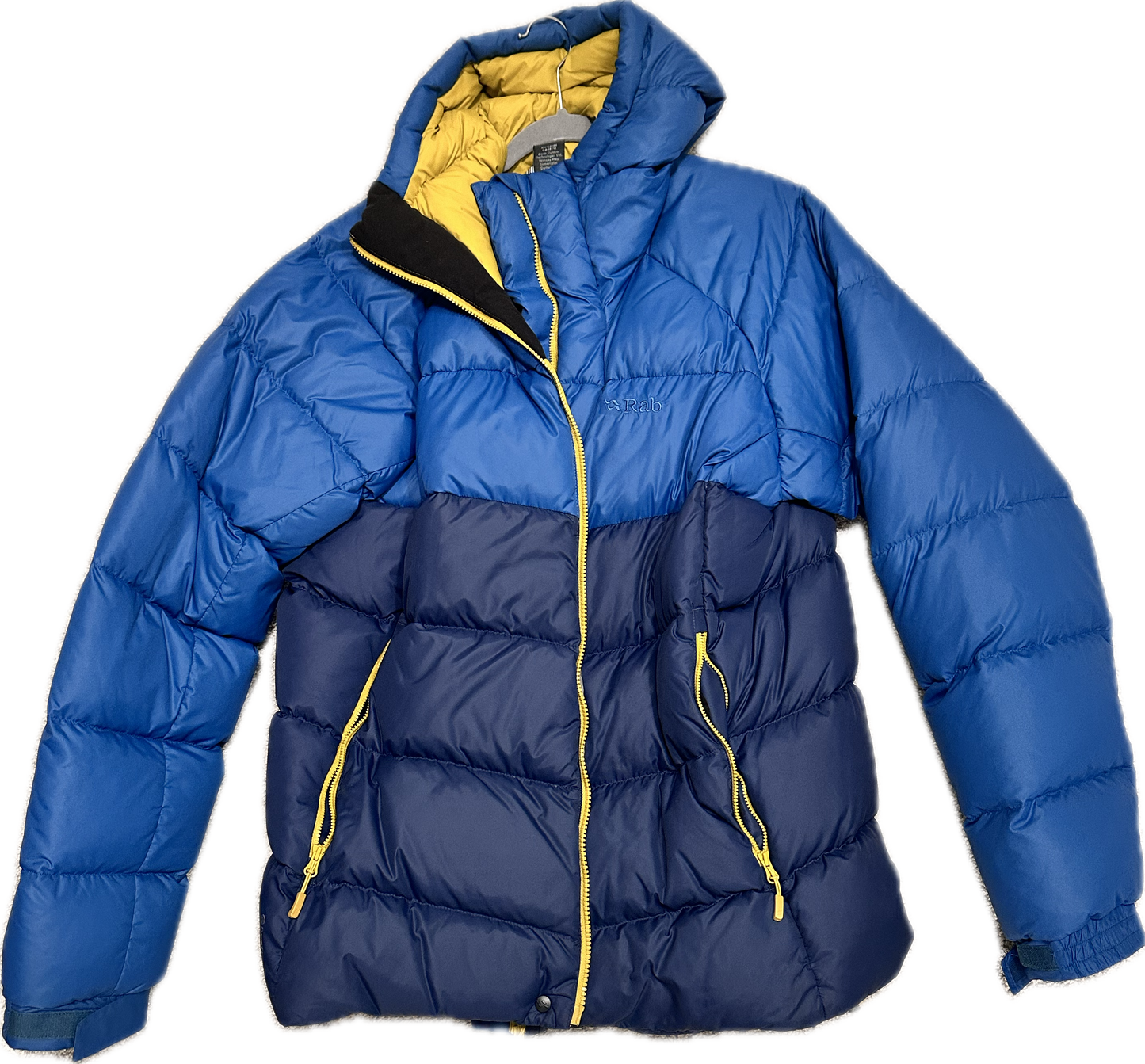 THE GENTLEMEN: Bunny’s "Enforcer" Blue outside and Yellow inside Puffy Winter Jacket (XL)