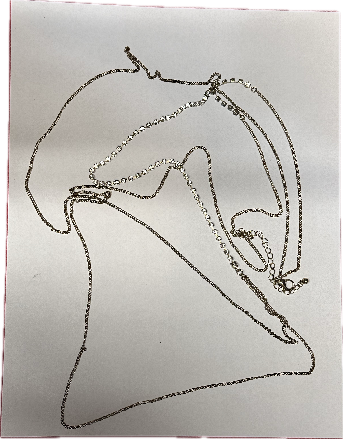 HOUSE: Dr Allison Cameron faux Gold and Diamond long Necklace