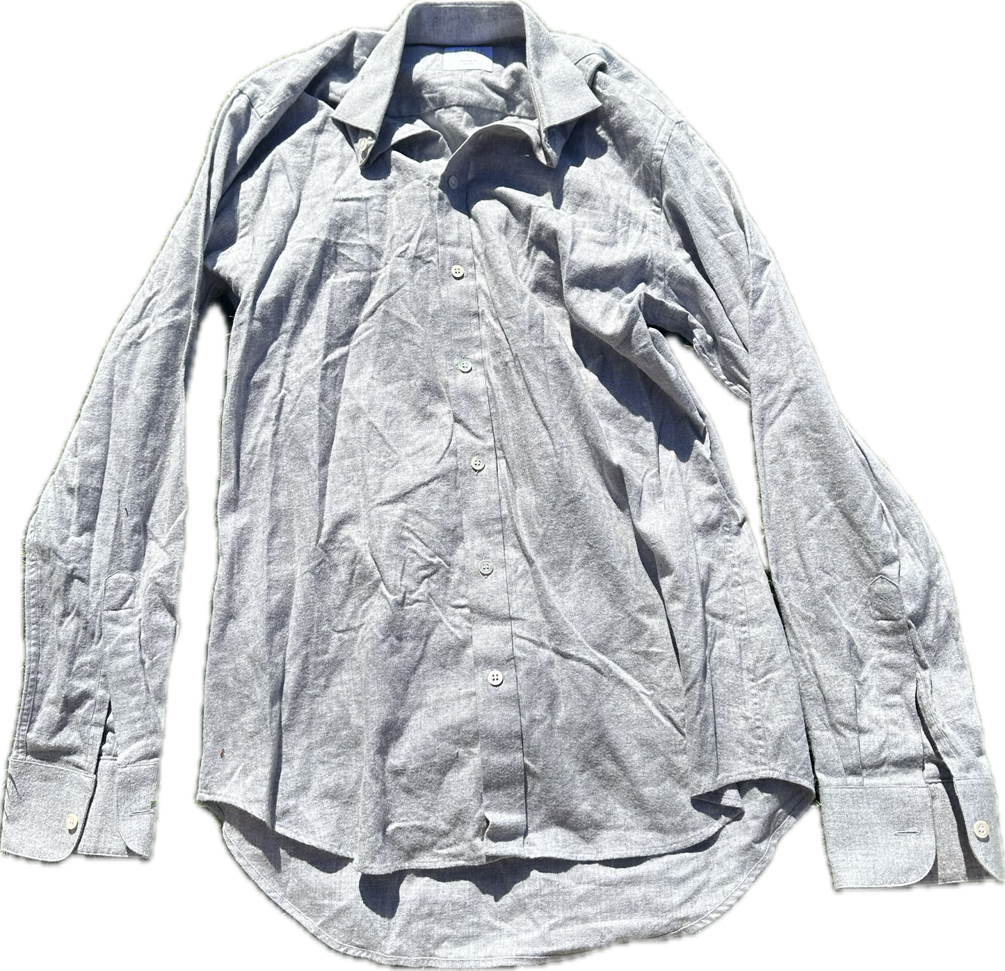 THE GENTLEMEN: Dry Eyes' Grey SMYTH & GIBSON Long sleeve Taylor fit Shirt (16.5)