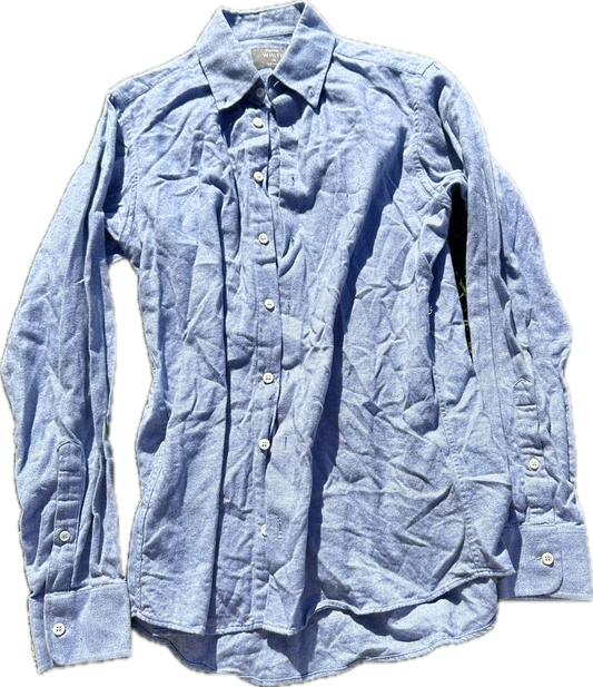 THE GENTLEMEN: Michael’s HERO PRIVATE WHITE Blue Button-down Soft Cotton Shirt (4)