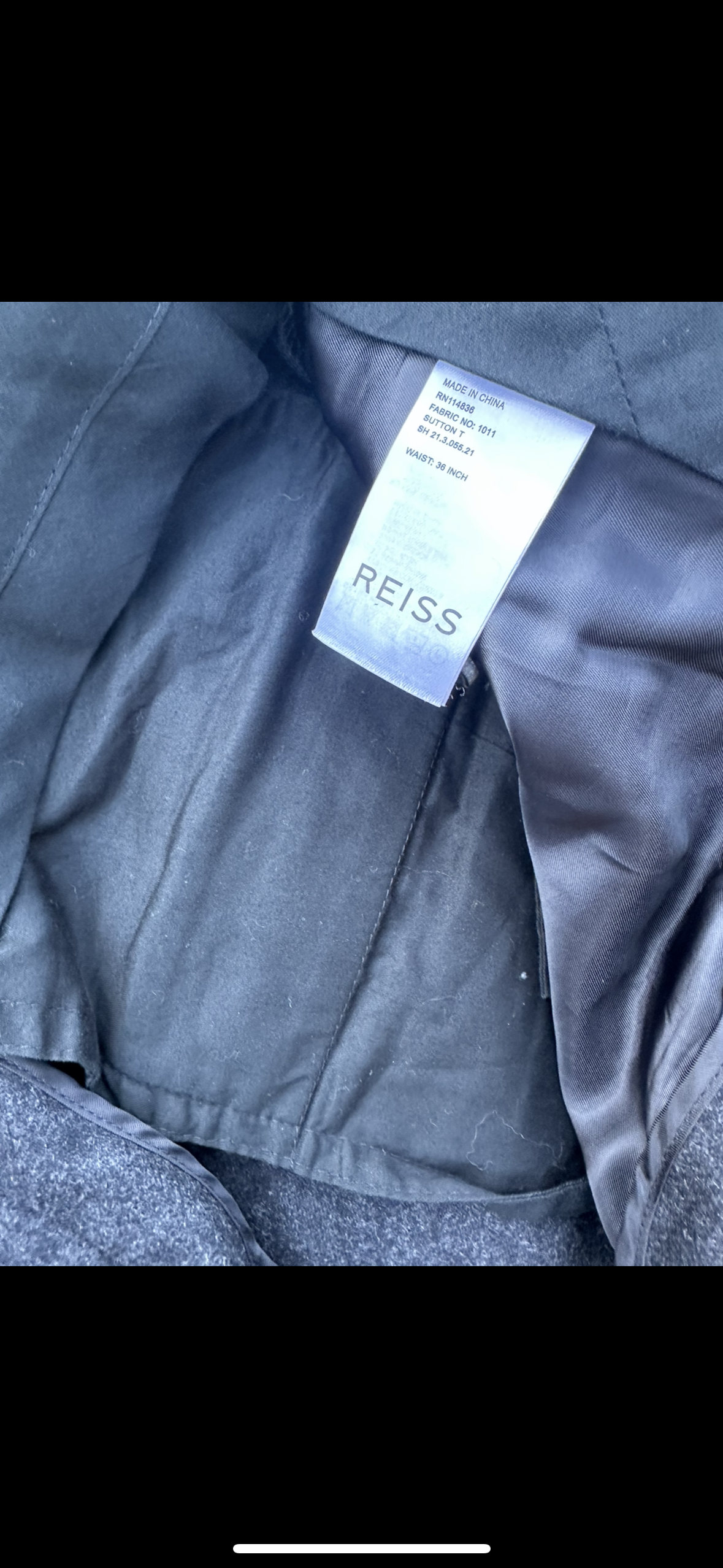 THE GENTLEMEN: Dry Eyes HERO REISS Dark Chocolate Grey Wool Pants (34)
