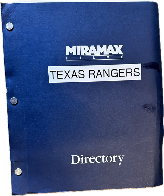 TEXAS RANGERS MOVIE: Cast and Director Signed Script from MIRAMAX Archive