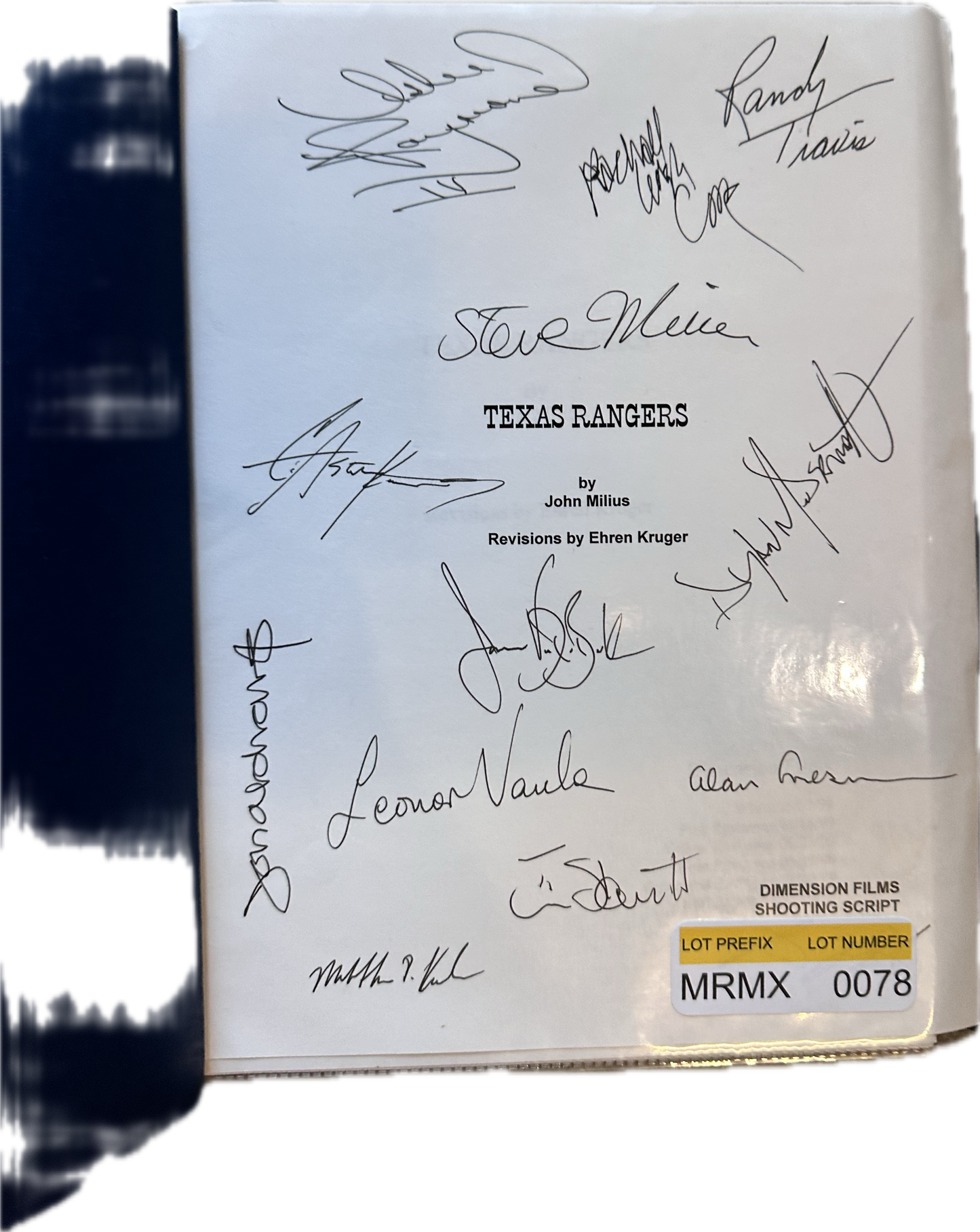 TEXAS RANGERS MOVIE: Cast and Director Signed Script from MIRAMAX Archive