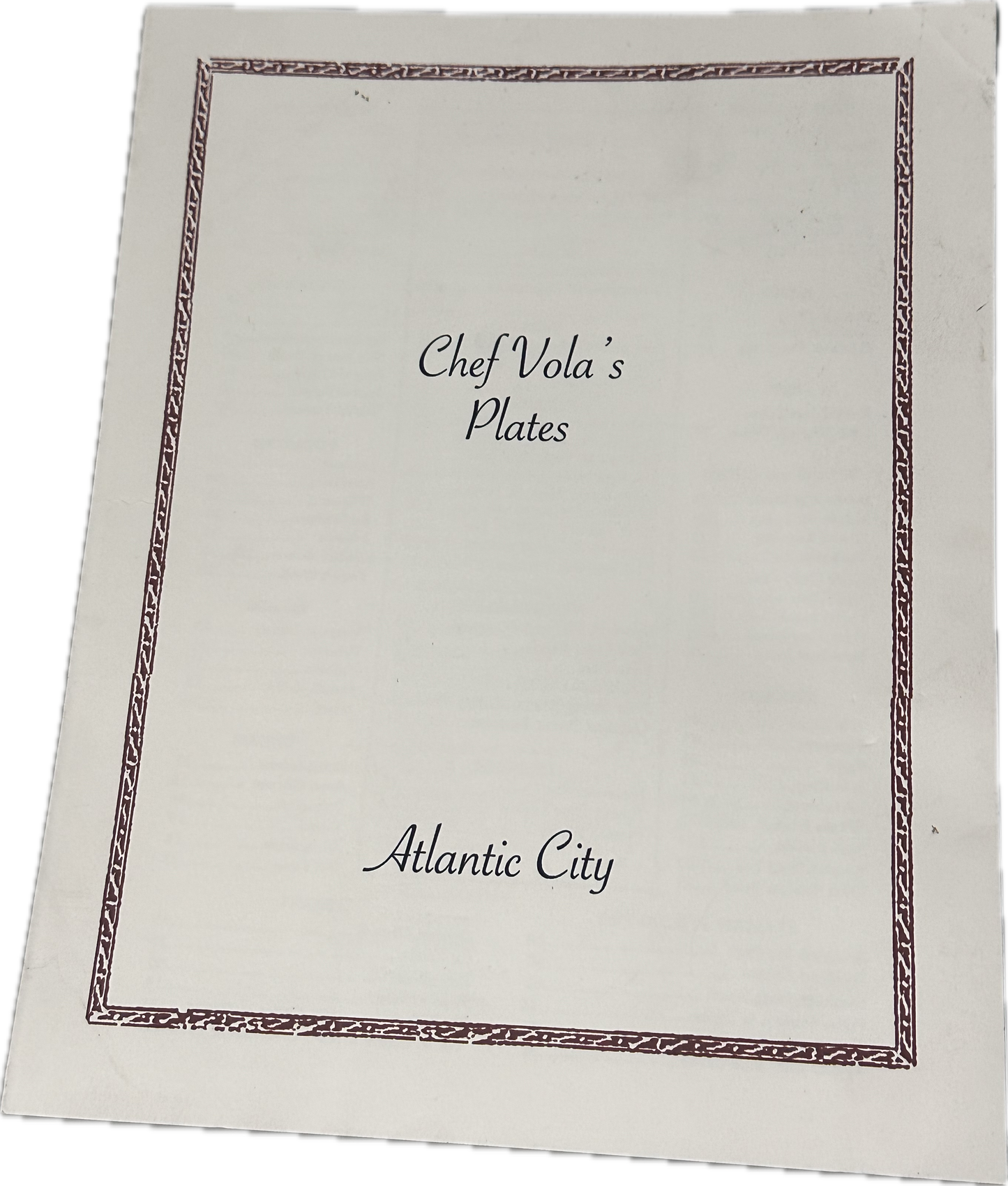 BOARDWALK EMPIRE: Nucky Thompson HERO Vola Restaurant Menu Prop from Episode 505