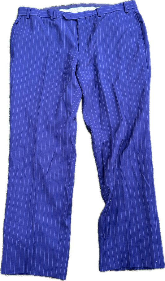 MAD MEN:  Pete’s Vintage Blue Pinstriped Pants (32) & Business Card