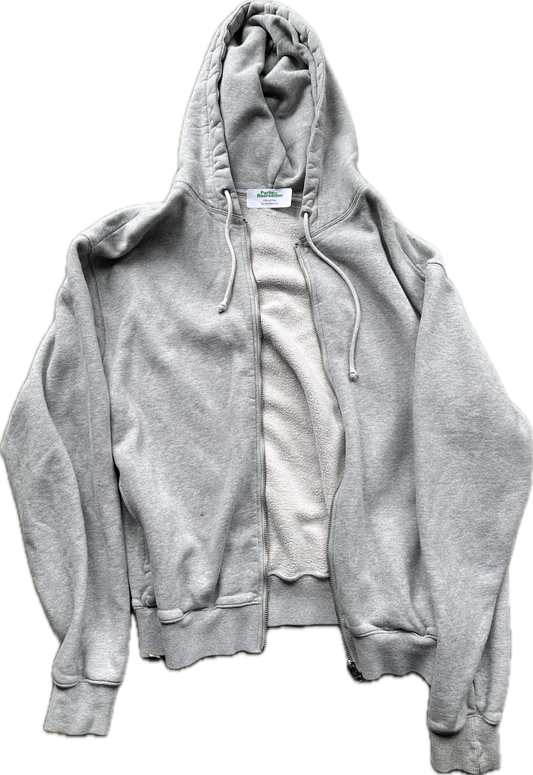 PARKS AND RECREATION: Leslie Knope Grey Soft Cotton GOOD AMERICAN Zip Hoodie (M)