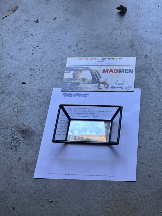 MAD MEN: Pete’s Glass Paperweight