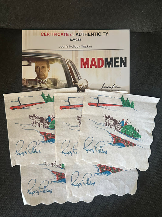 MAD MEN: Joan's 1960s Vintage Holiday Napkin Set (5)