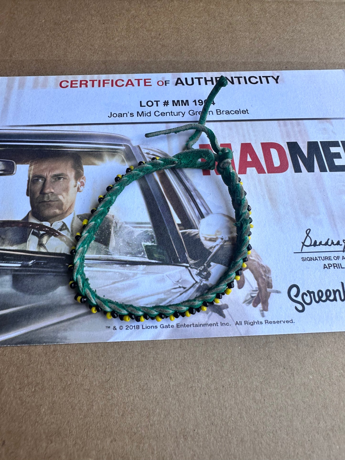 Mad Men: Joan's Mid-Century Green Bracelet