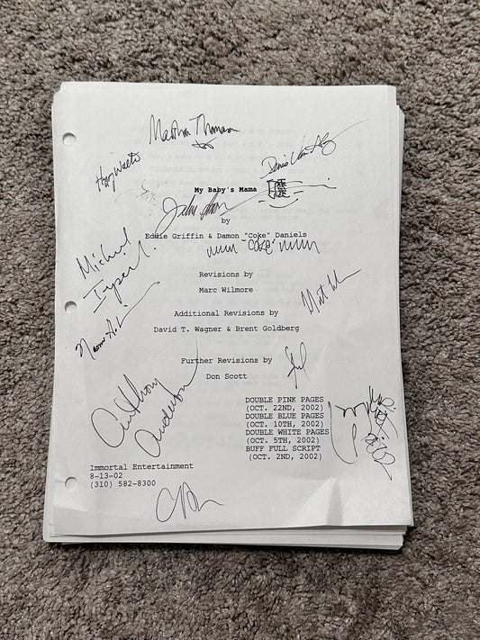 MY BABIES MOMMA MOVIE: Director and Cast Signed Script from MIRAMAX Archive