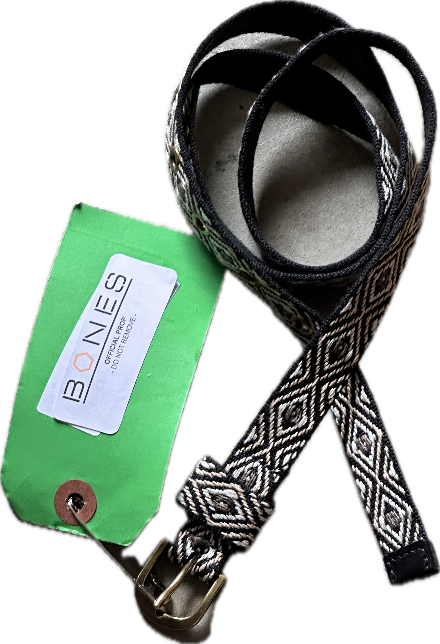 BONES: Dr Brennan's Black & White cloth Belt (M)