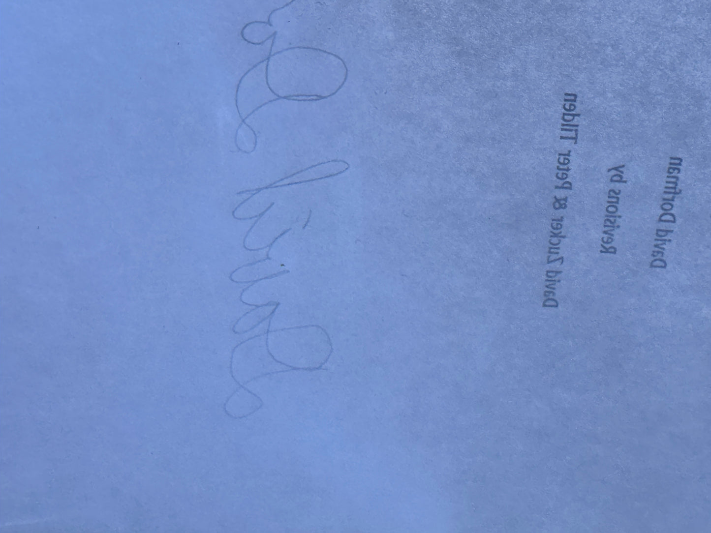 The Guest MOVIE: Director (David Dorfman) Signed Script from The MIRAMAX Archive