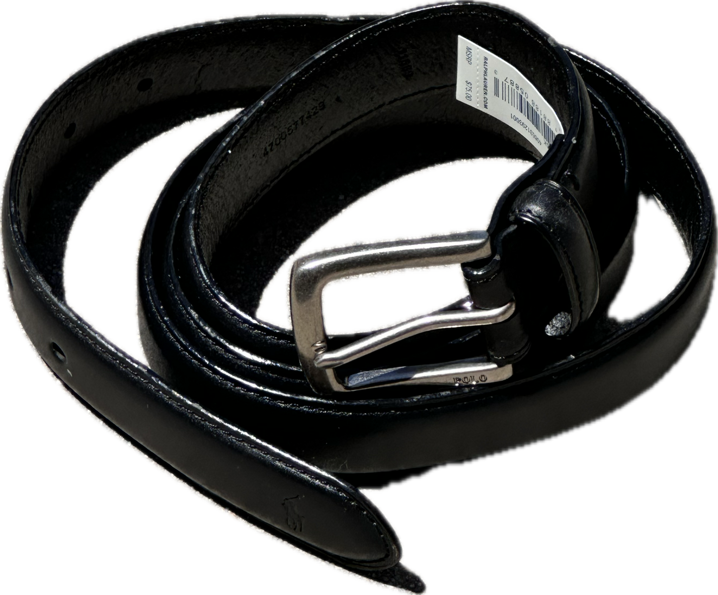 THE OFFICE: Kevin Malone's HERO RL POLO Black Leather Belt (48)