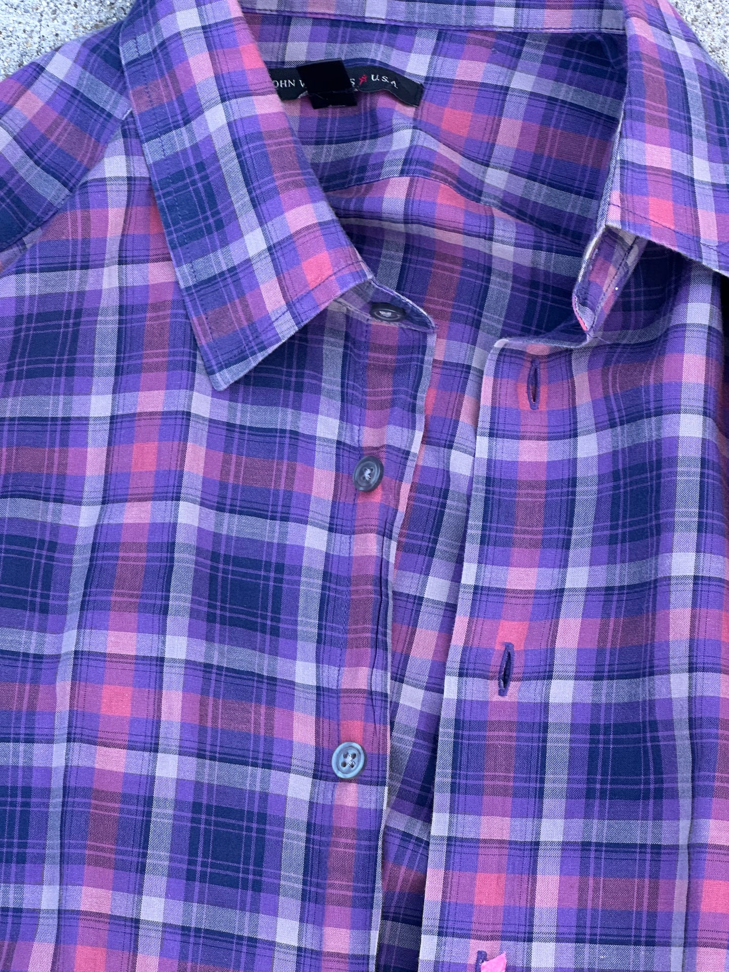 JUSTIFIED: Raylan's JOHN VARVATOS LS plaid Shirt (16.5)