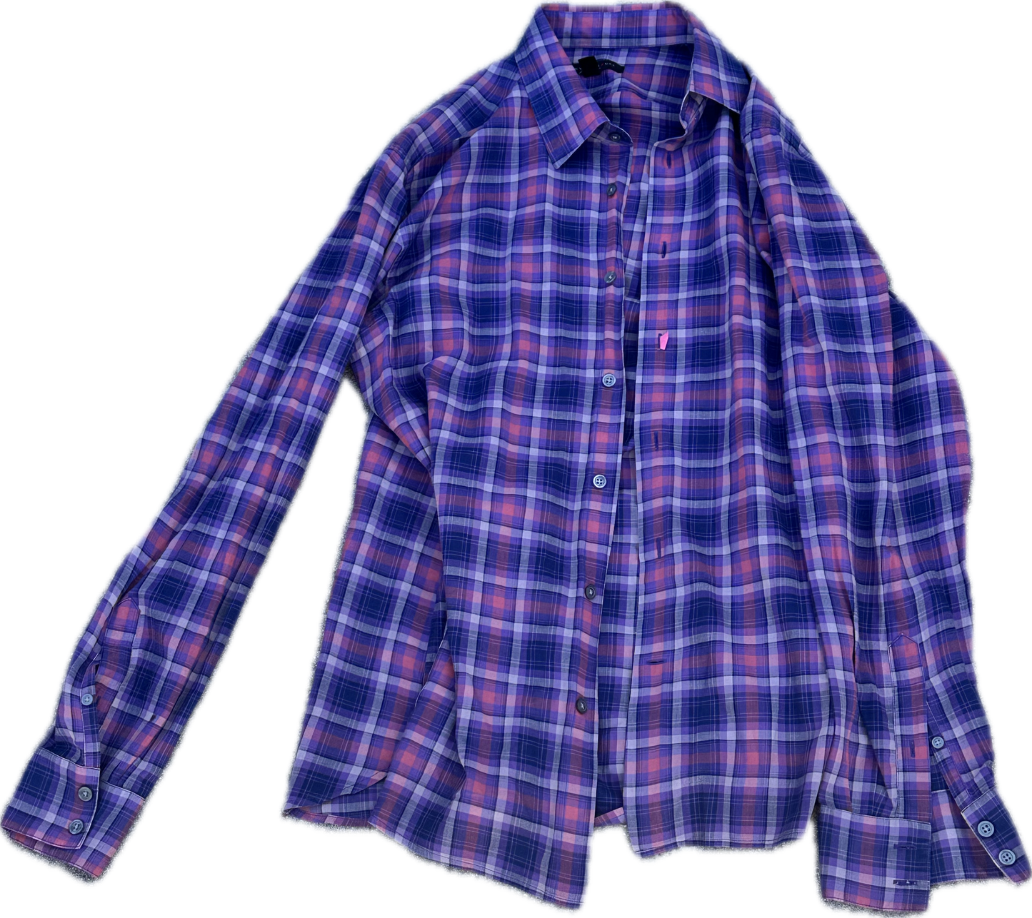 JUSTIFIED: Raylan's JOHN VARVATOS LS plaid Shirt (16.5)