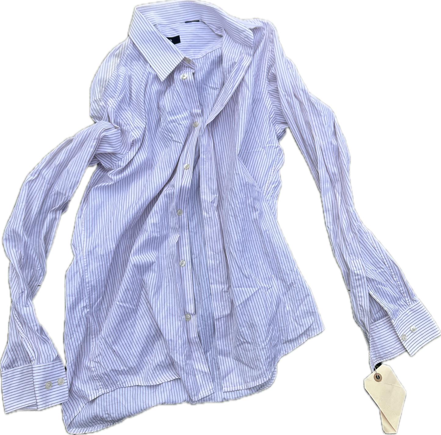 VEEP: Danny Chung HERO BOSS Red and White Stripe Shirt (15.5/34)