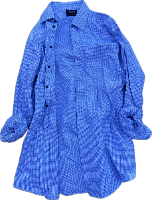 30 ROCK: Jack Donaghy HERO NORDSTROM Blue and White Plaid Shirt (17)