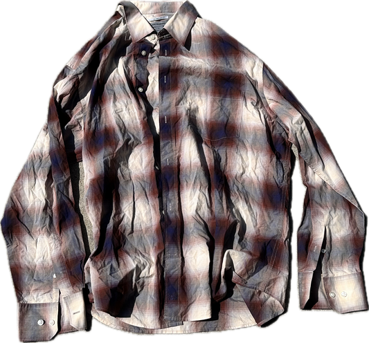 JUSTIFIED: Daryl Crowe Long sleeve Plaid Shirt (XL)