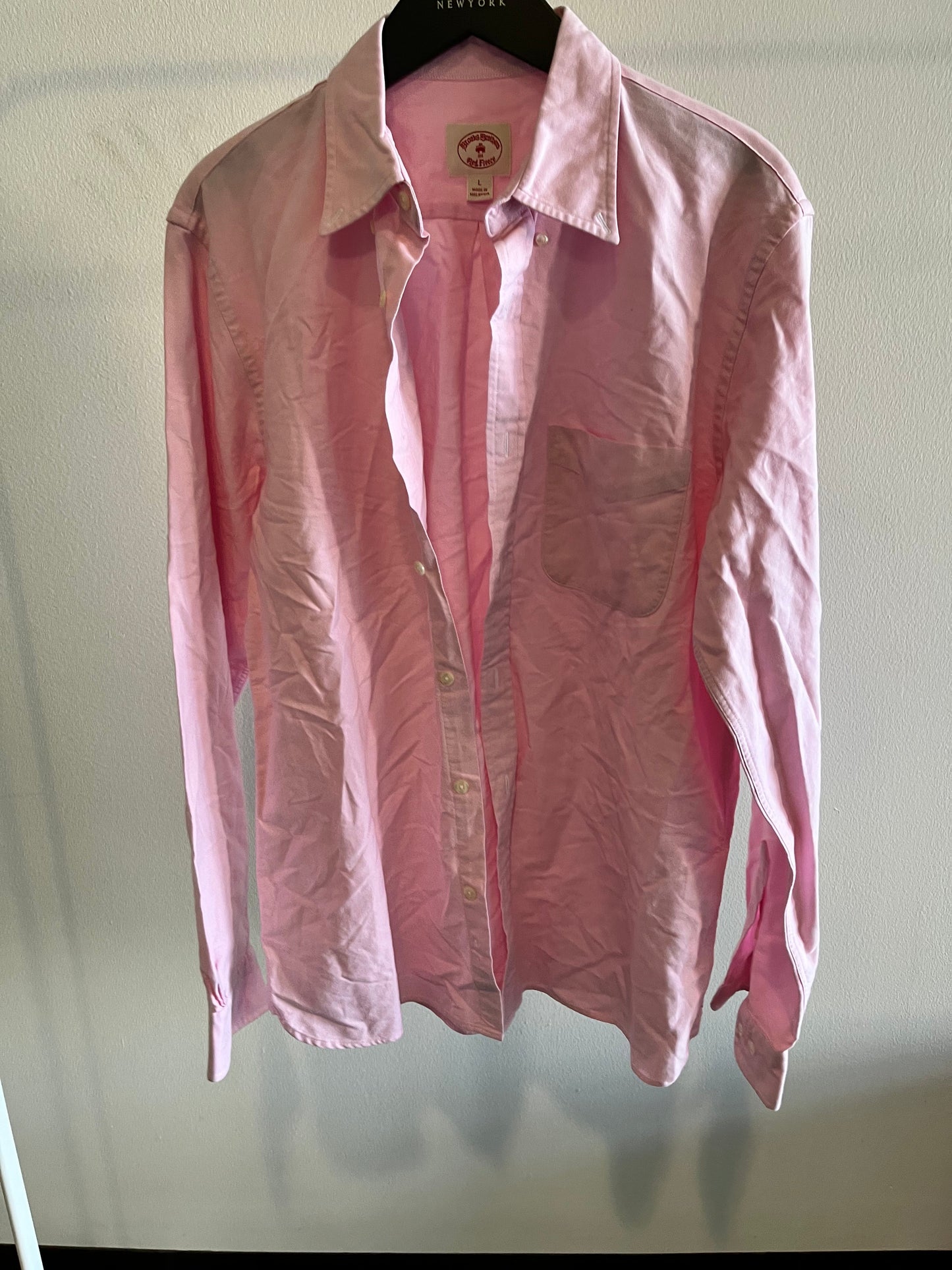 NEW GIRL: Winston Bishop's BROOKS BROTHERS Pink Button Down Shirt (M)