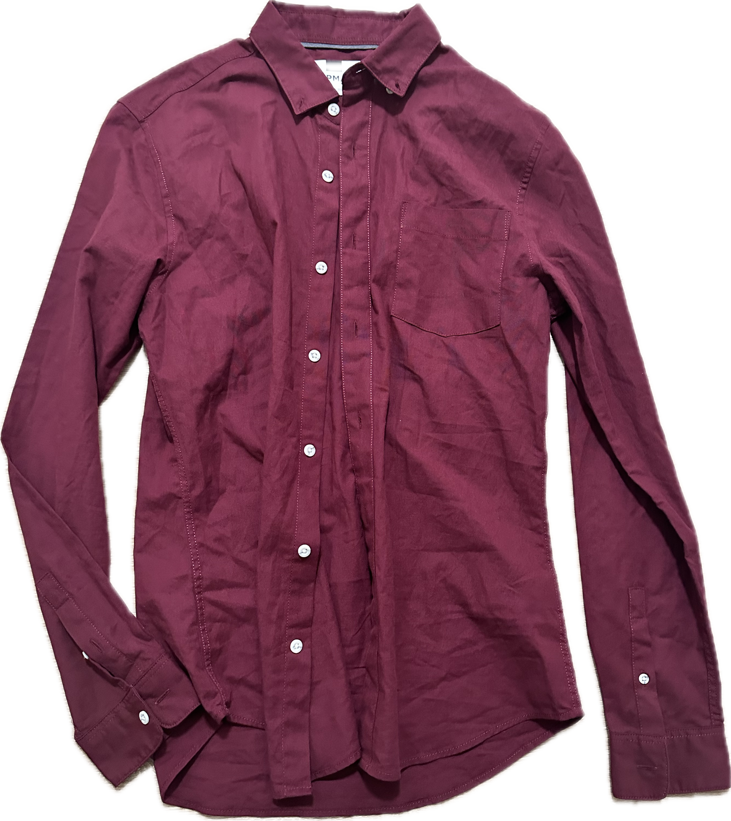 NEW GIRL: Nick Miller's TopMan Maroon Button Up Shirt (M)