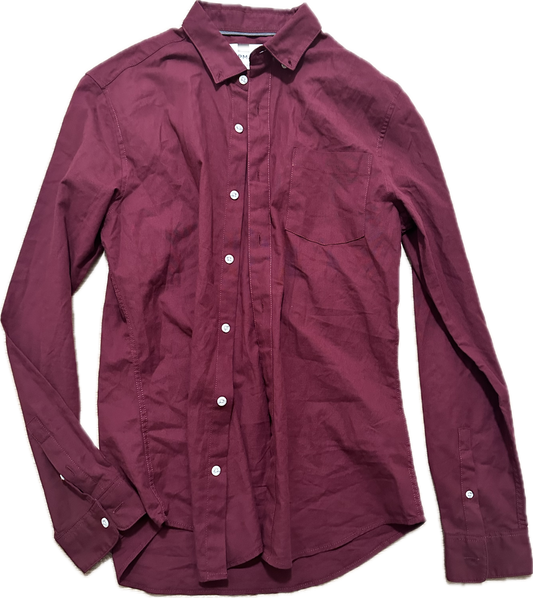 NEW GIRL: Nick Miller's TopMan Maroon Button Up Shirt (M)