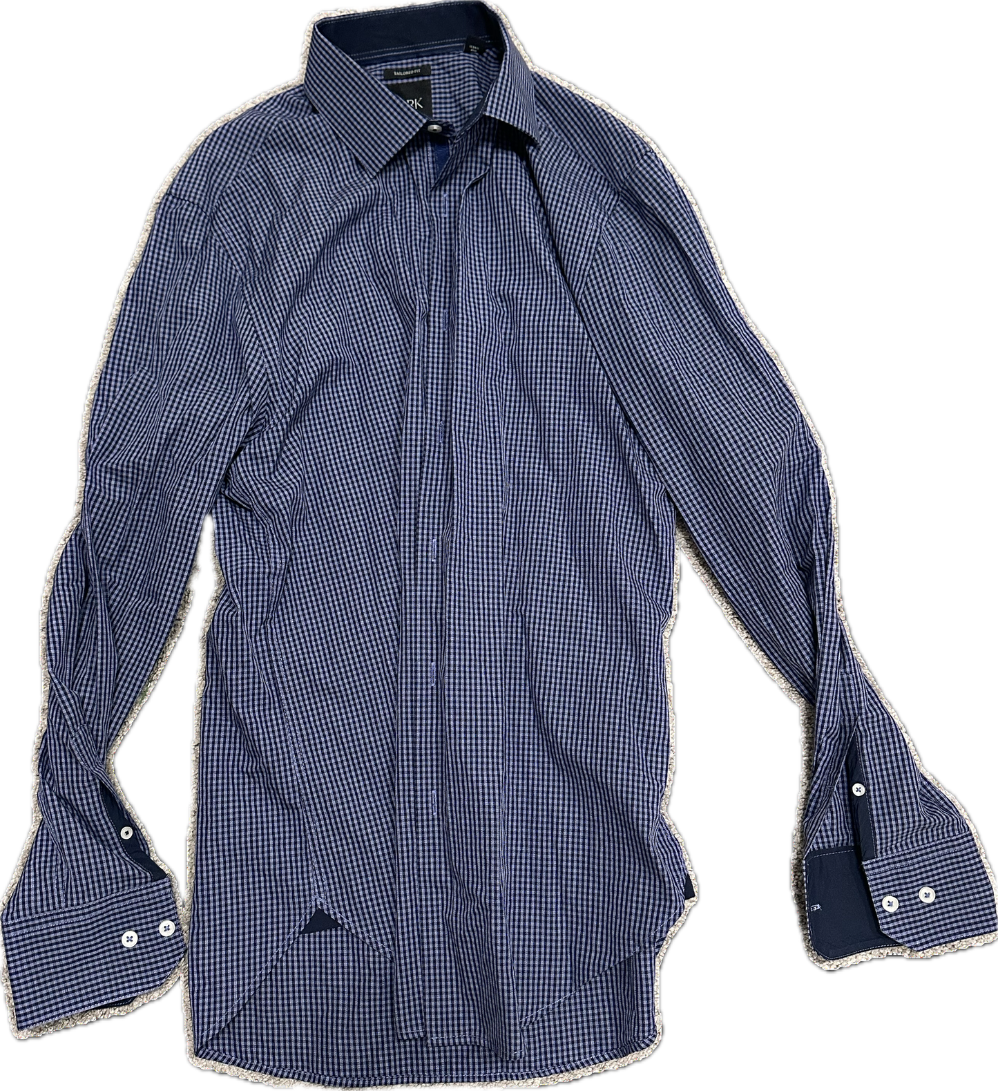 VEEP: Tom James WRK Blue plaid Shirt (16 - 34/35)