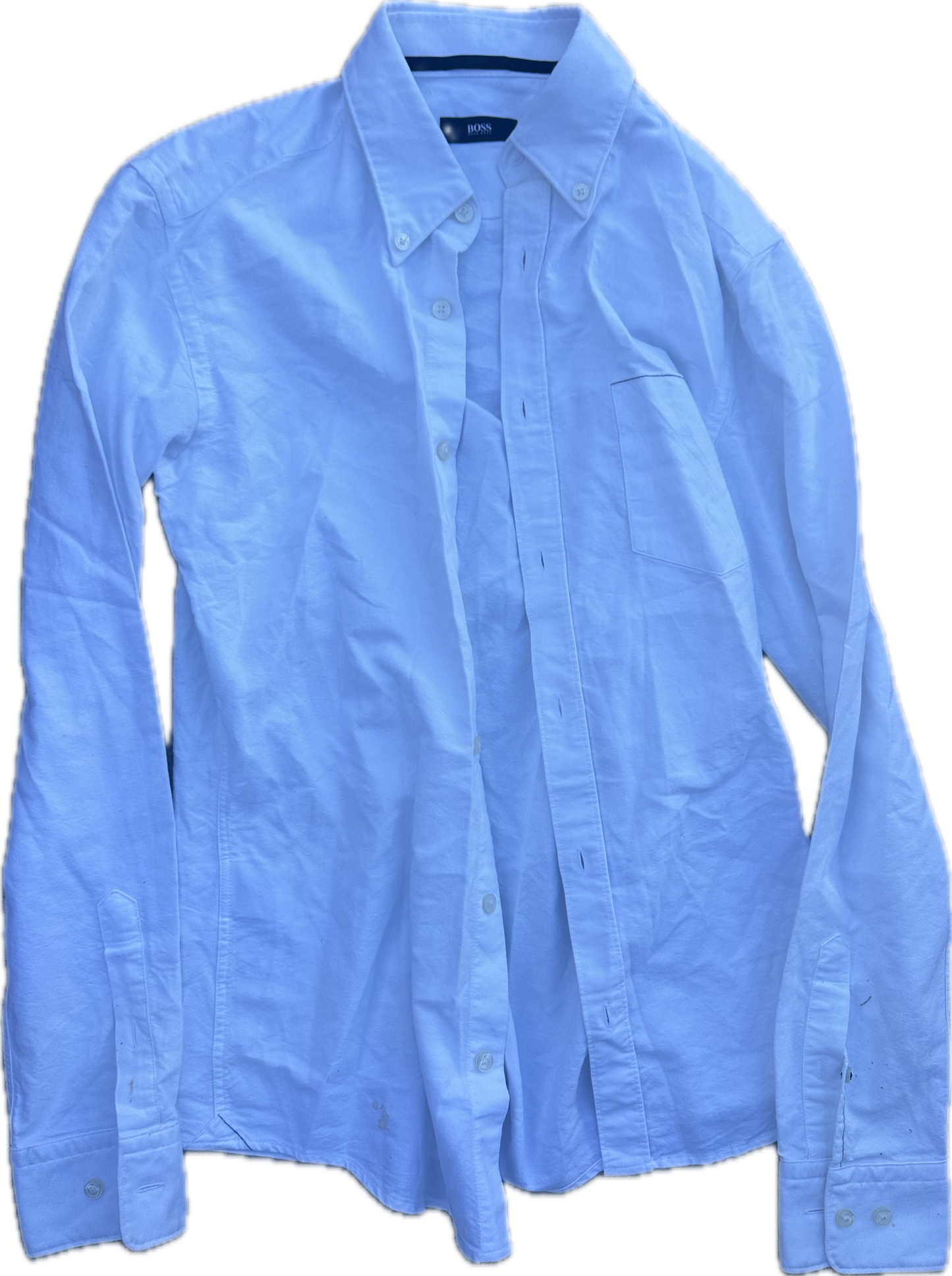 NEW GIRL: Nick Miller's Designer White Button-Down Shirt (M)