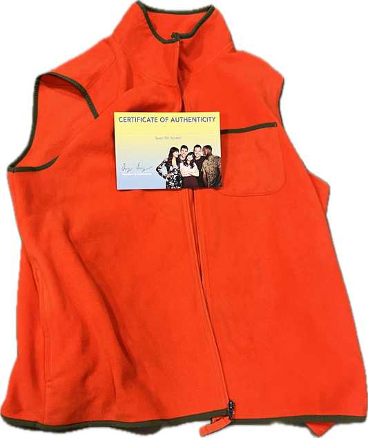 NEW GIRL: Schmidt's Bright Orange Sleeveless Fleece Zip (L)