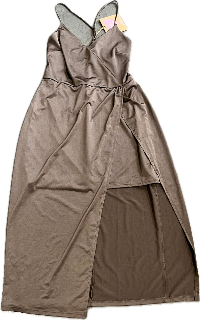 NEW GIRL: CeCe's Blue Blush Brown Lingerie Dress (M)