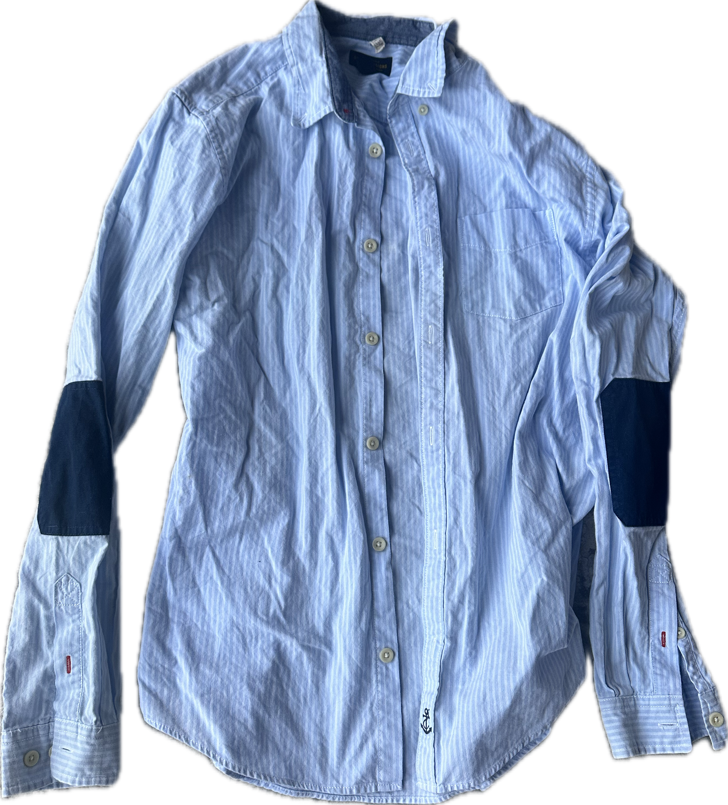 SILICON VALLEY: Richard Hendrick’s Episode 439 CPO PROVISIONS blue and white Button Down Shirt (M)