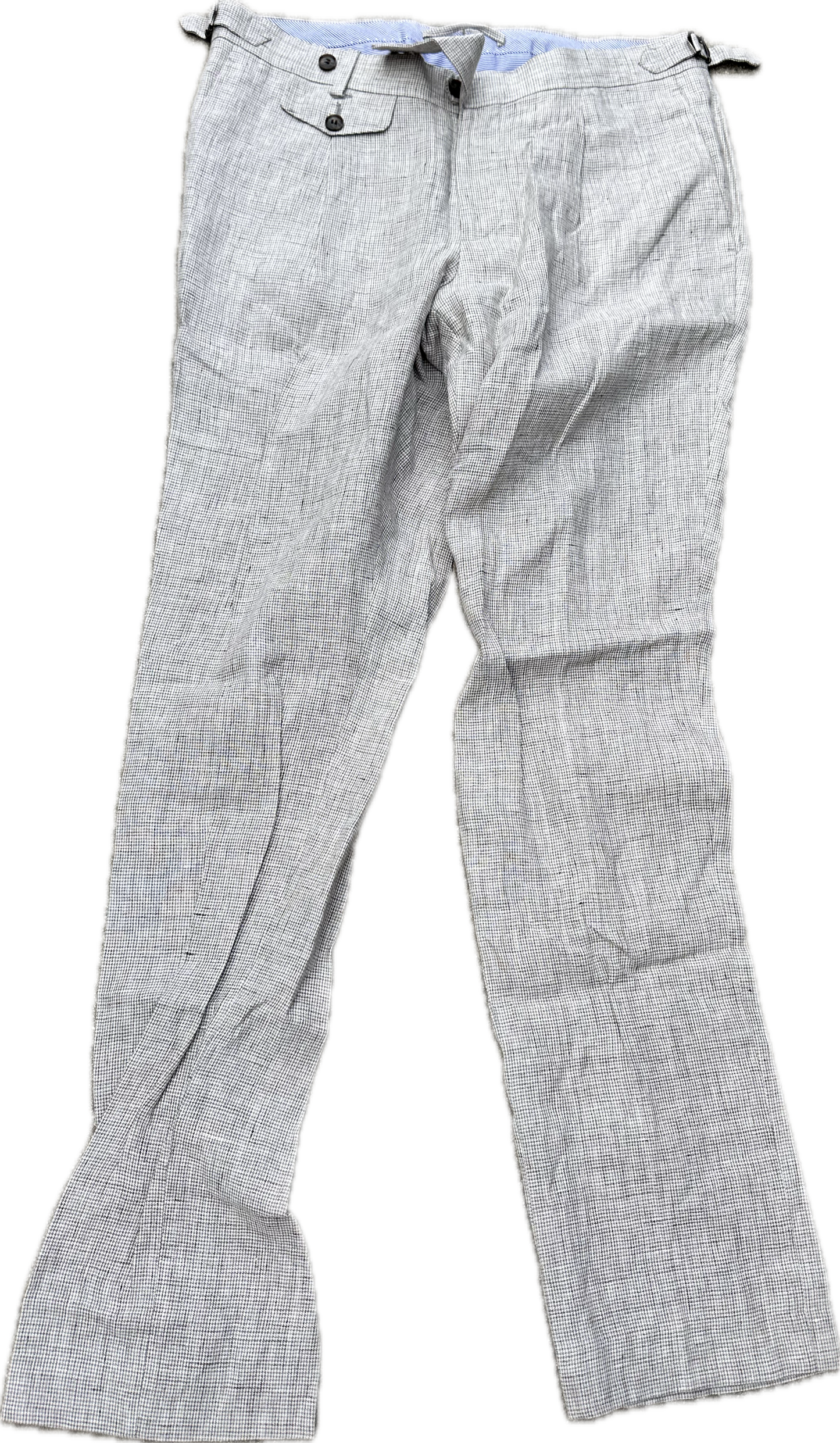 MAD MEN: Pete's 1960s style Linen Flat Front Pants (M)