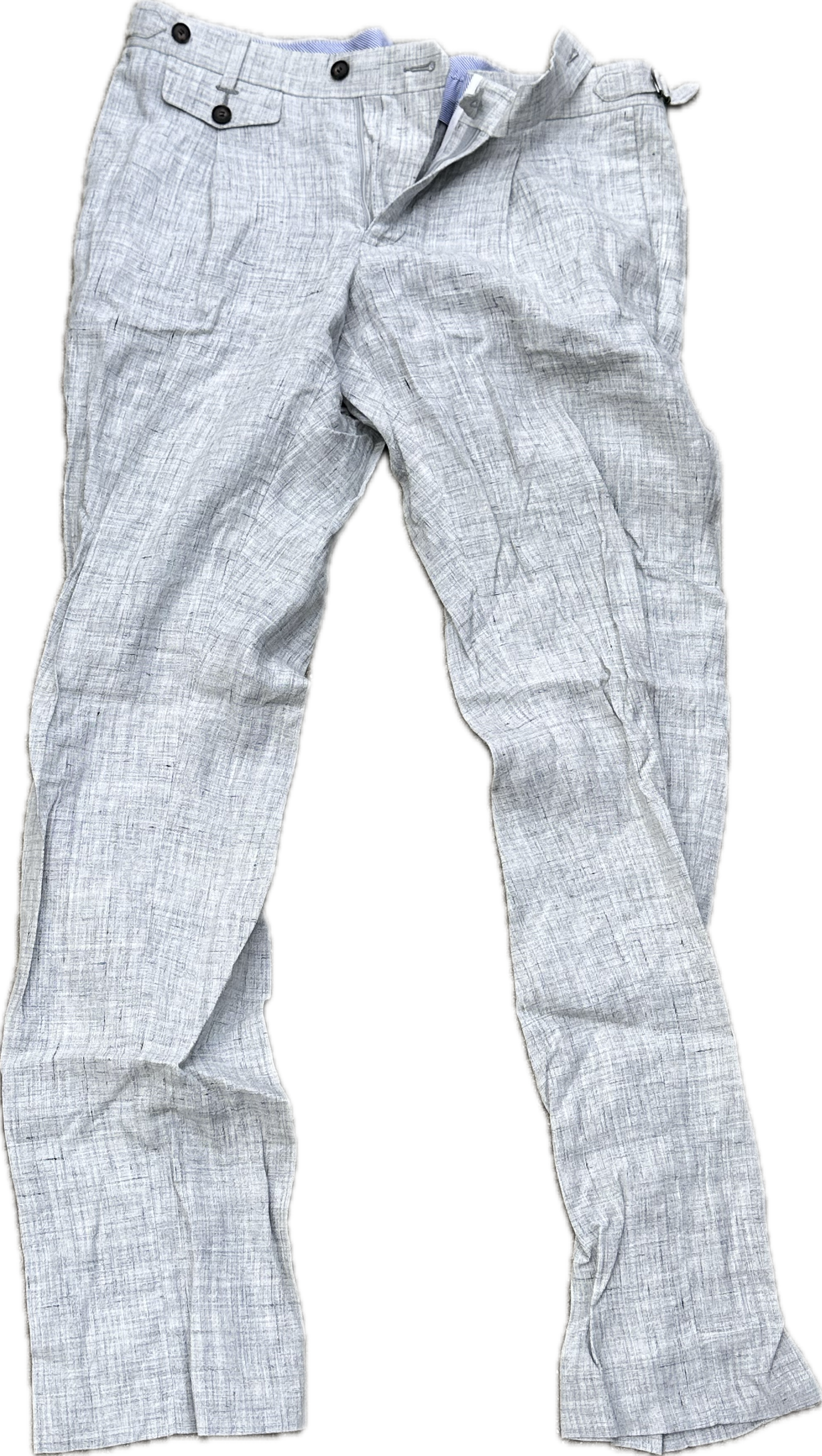 MAD MEN: Pete's 1960s style Linen Flat Front Pants (M)