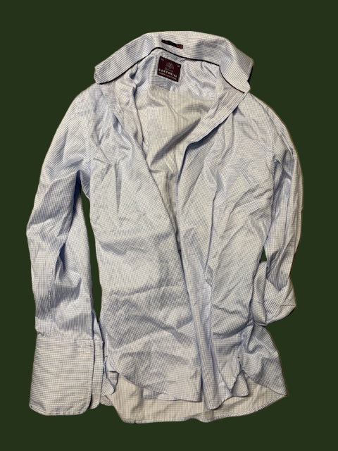 BREAKING BAD: Walter's White and Light Blue plaid Shirt (16.5)