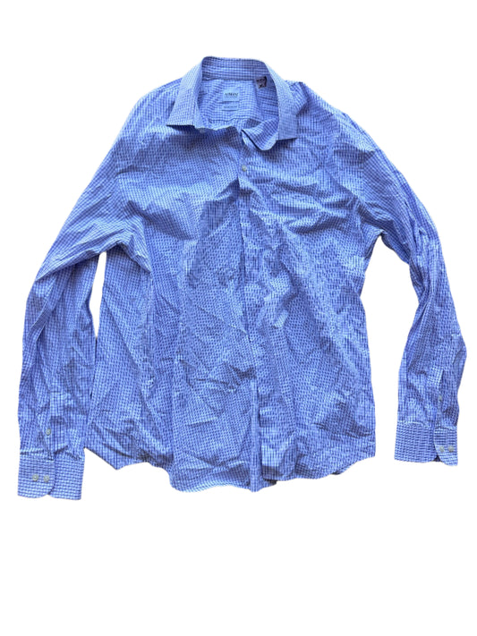 HOUSE: Dr James Wilson HERO ARMANI Purple Plaid LS Sleeve Button Shirt (L)