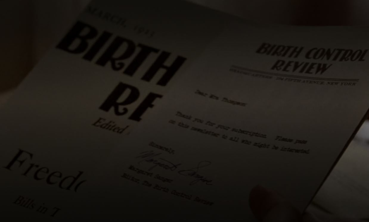 Boardwalk Empire: Margaret Thompson HERO Birth Control Review and Envelope from Episode 306