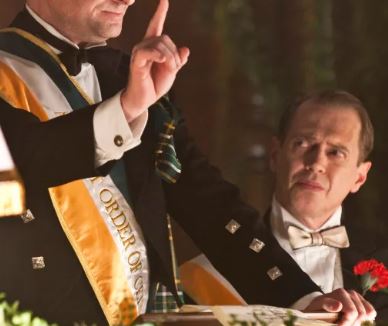 Season 1, Episode 5 (“Nights in Ballygran”), and it is Eli Thompson’s St. Patrick’s Day speech