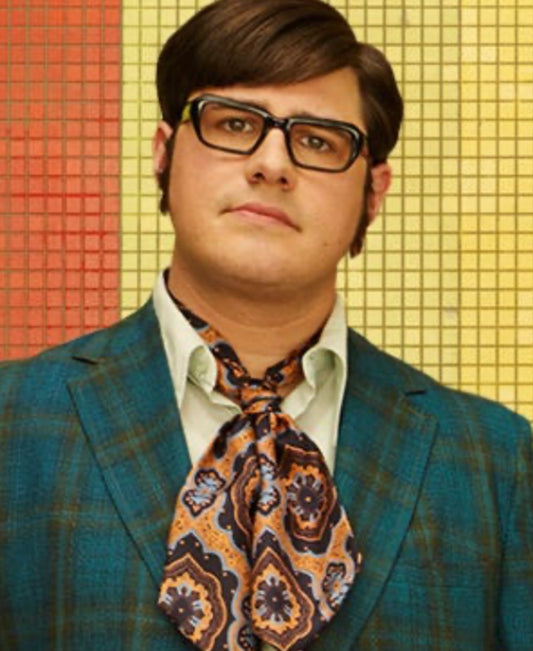 Mad Men: Harry Crane's Kipper Style Hand made silk Epioint brand Necktie and character Business Card