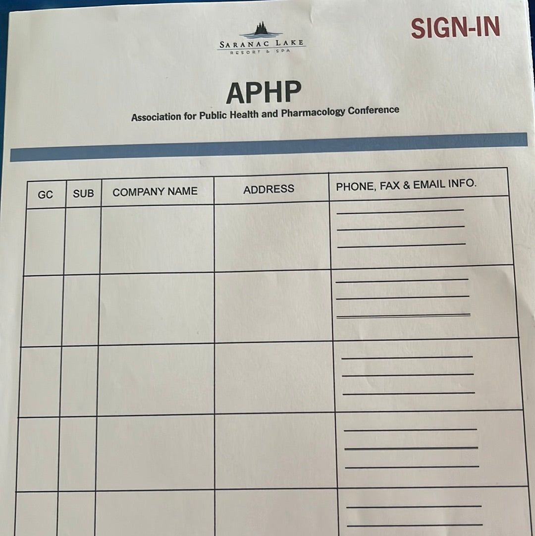 House: Dr. Gregory House Sign-in form, Menu and Itinerary for the Medical Conference at Saranac Resort