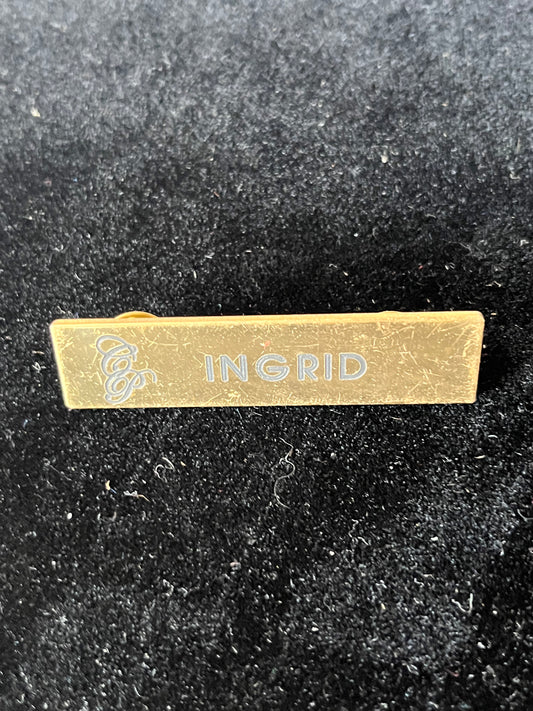 MASTERS OF SEX: Ingrid’s “Ingrid” Name Tag