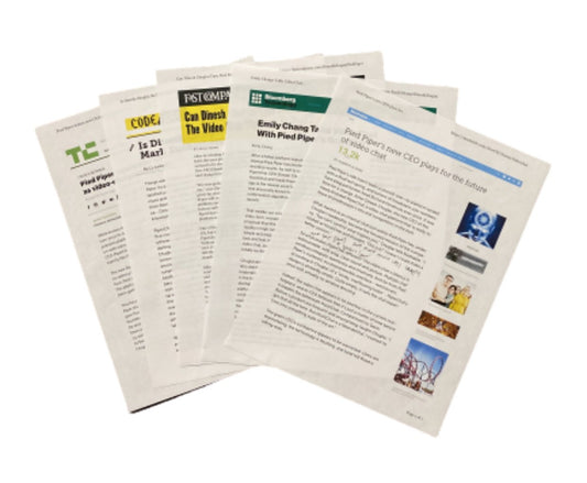 SILICON VALLEY: Pied Piper News Articles