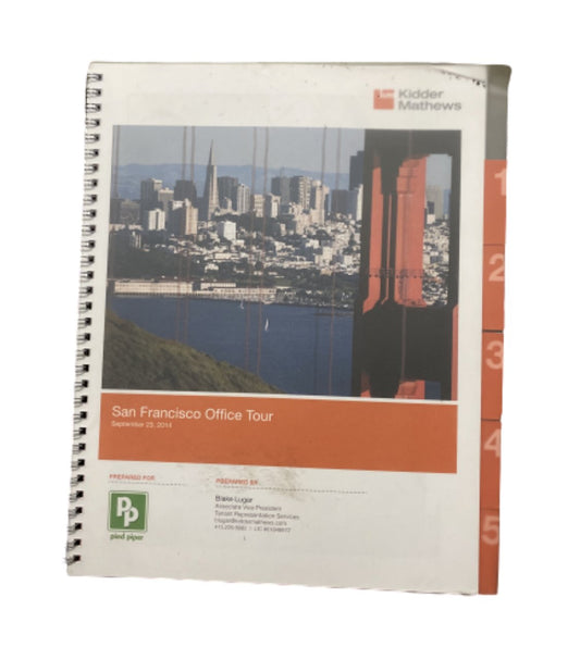 SILICON VALLEY: Kidder Mathews San Francisco Office Tour Booklet Prepared for Pied Piper