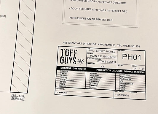 THE GENTLEMEN: Set Decoration HERO Location Blue Print
