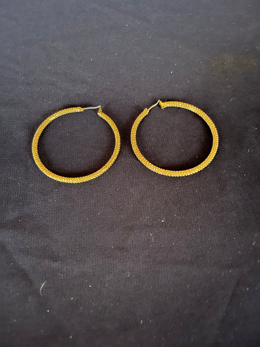 SHADES OF BLUE: Harlee's Gold Hoop Earrings