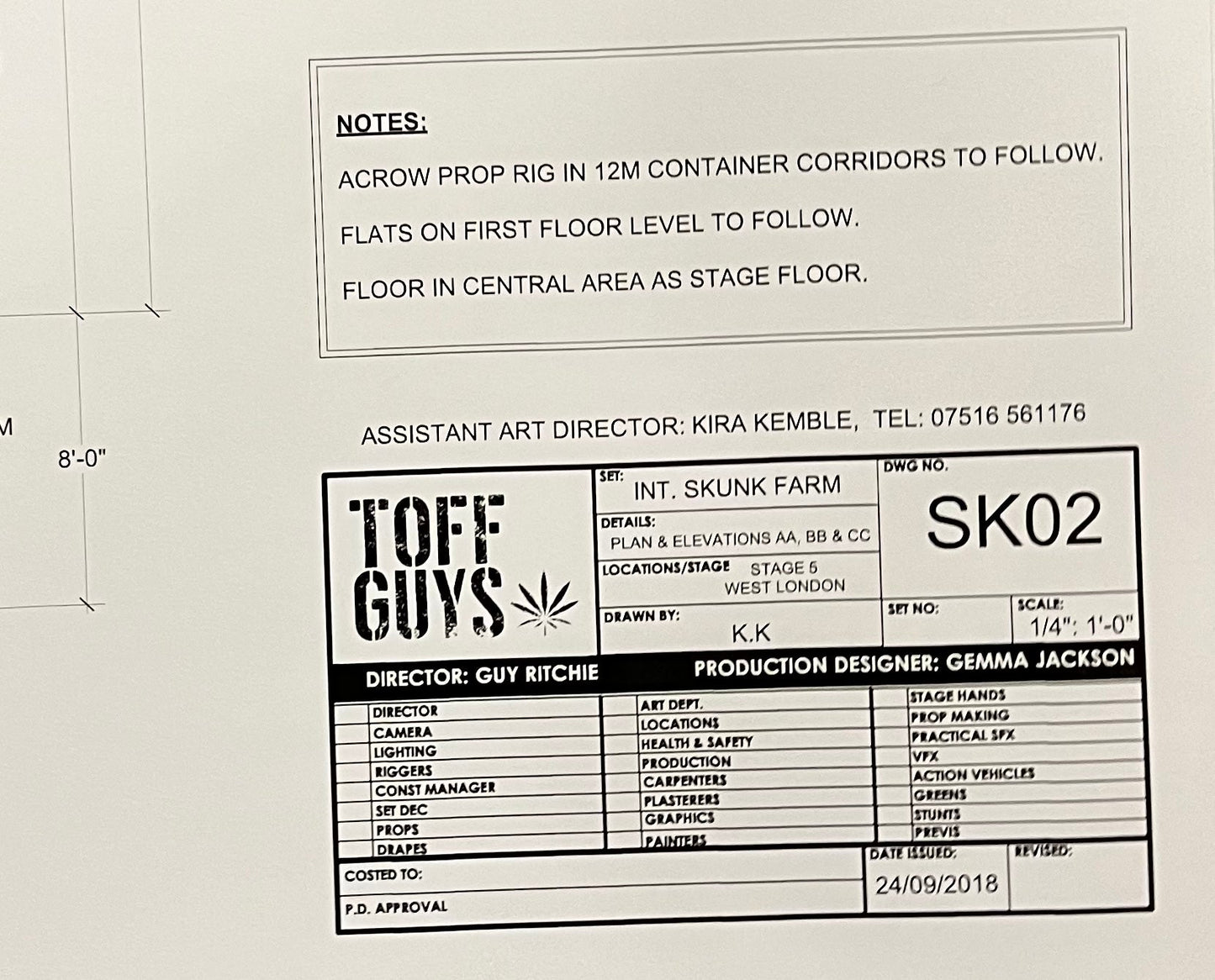 THE GENTLEMEN: Set Decoration HERO Location Blue Print