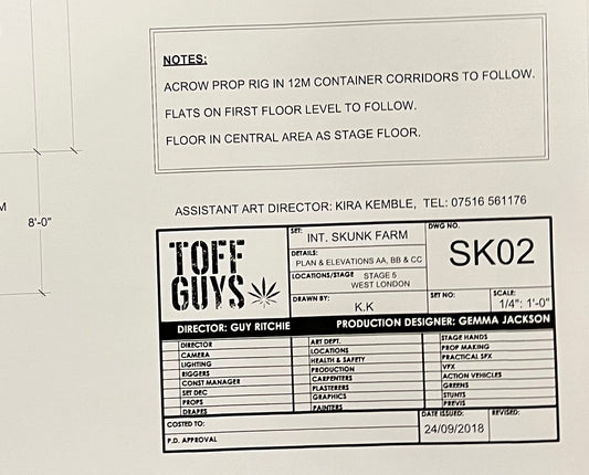 THE GENTLEMEN: Set Decoration HERO Location Blue Print