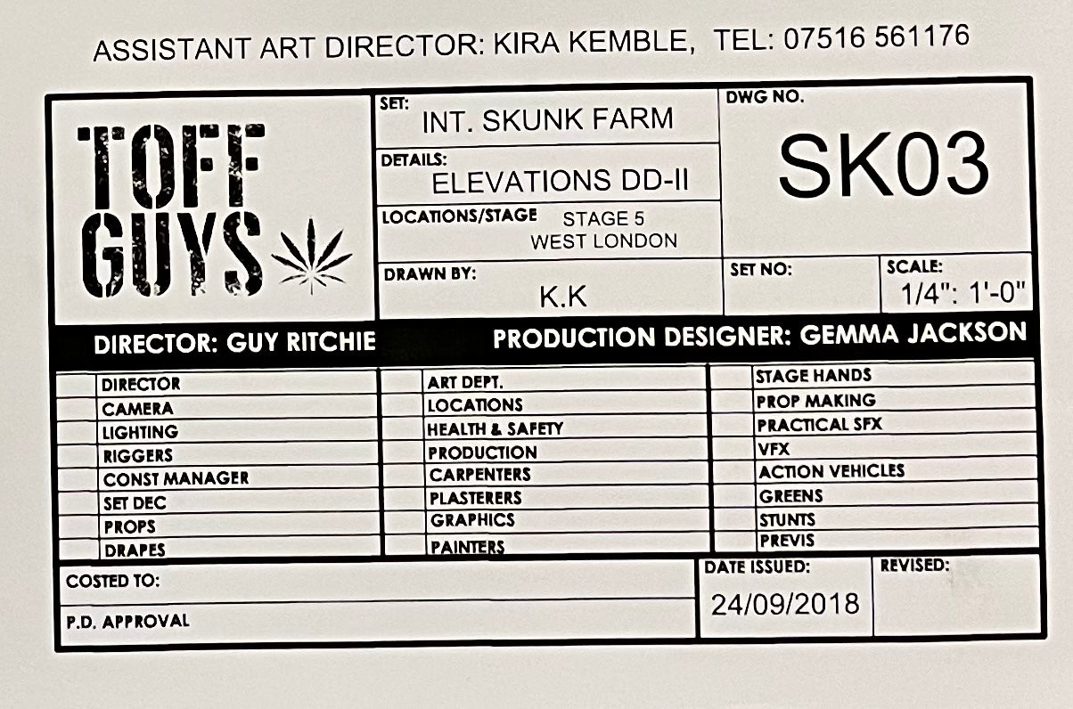 THE GENTLEMEN: Set Decoration HERO Location Blue Print