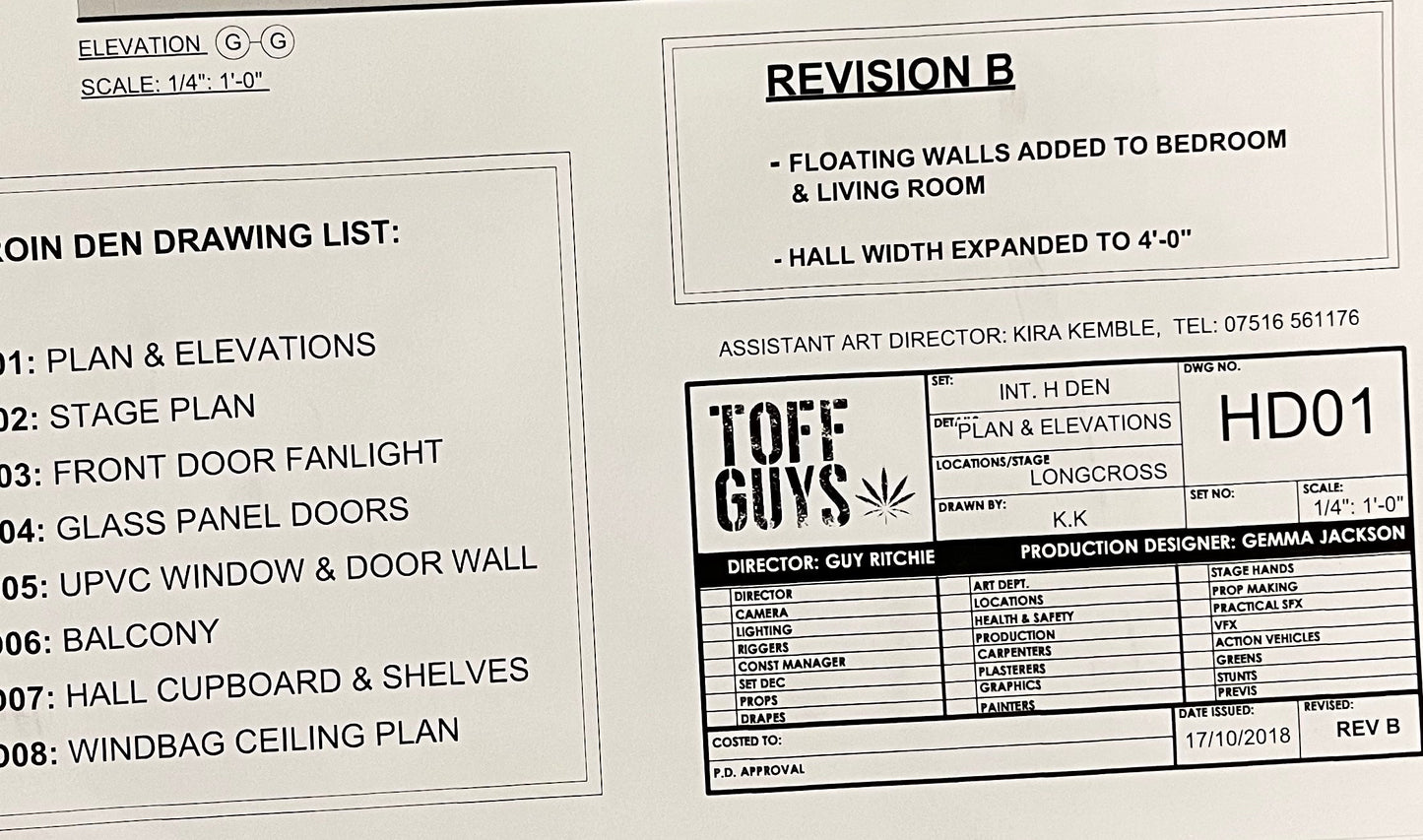 THE GENTLEMEN: Set Decoration HERO Location Blue Print
